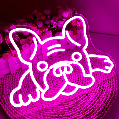 Neon Bulldog Deco Lampe Neon