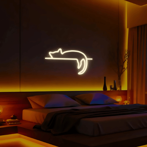 Neon mural Chat Lampe Neon