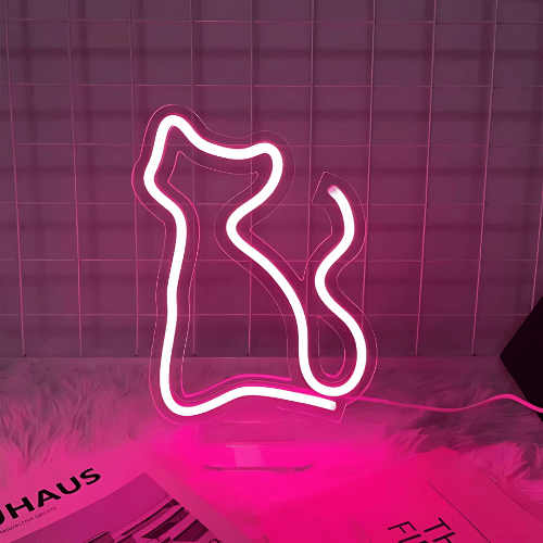 Neon sur pied Chat Lampe Neon