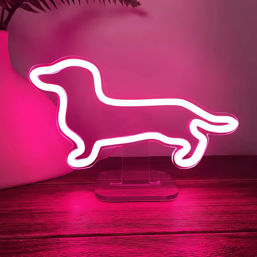Neon sur pied Teckel Lampe Neon