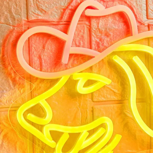 Neon Chien Cowboy Lampe Neon