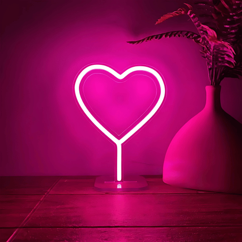 Neon sur pied Coeur Lampe Neon