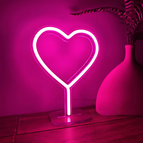Neon sur pied Coeur Lampe Neon