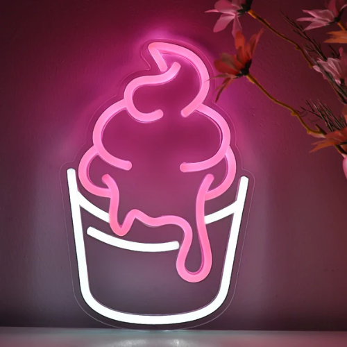 Neon Cupcake Lampe Neon