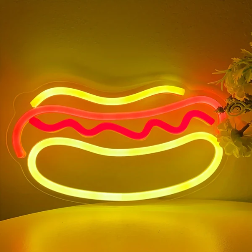 Neon Hotdog Lampe Neon