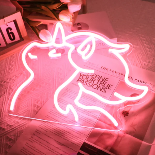 Neon Licorne Kitty Lampe Neon