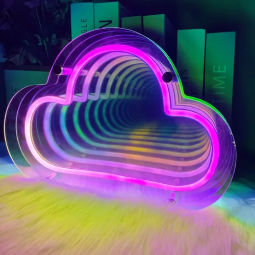 Miroir Infini Nuage Lampe Neon