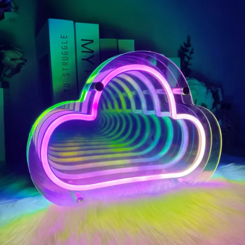 Miroir Infini Nuage Lampe Neon