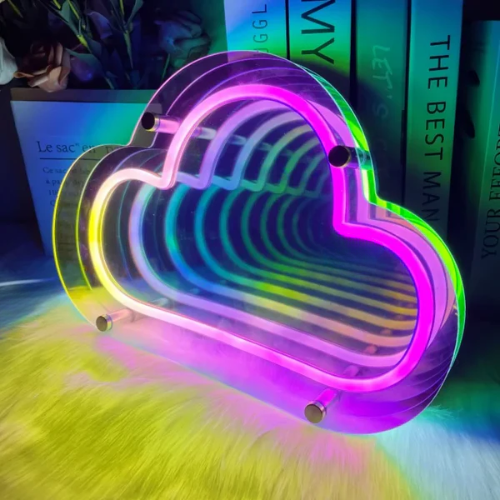 Miroir Infini Nuage Lampe Neon