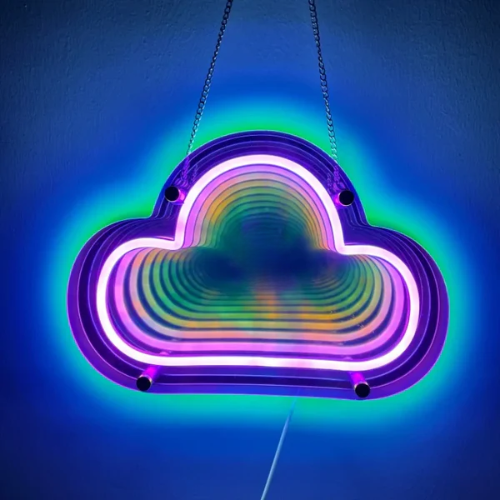 Miroir Infini Nuage Lampe Neon