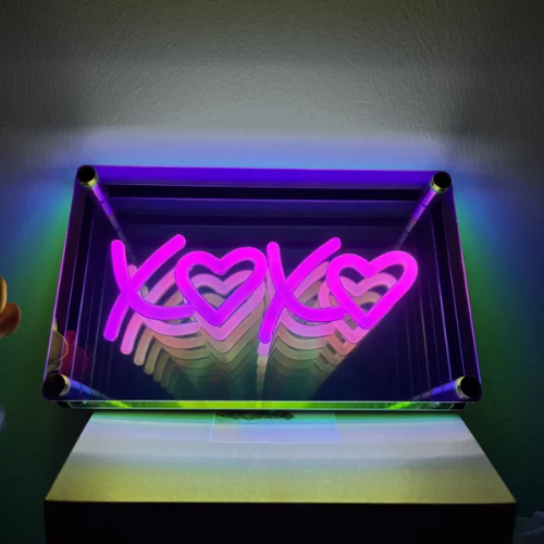 Miroir Infini XOXO Lampe Neon