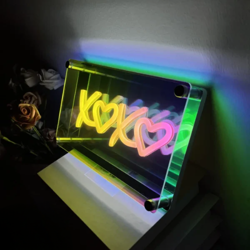 Miroir Infini XOXO Lampe Neon