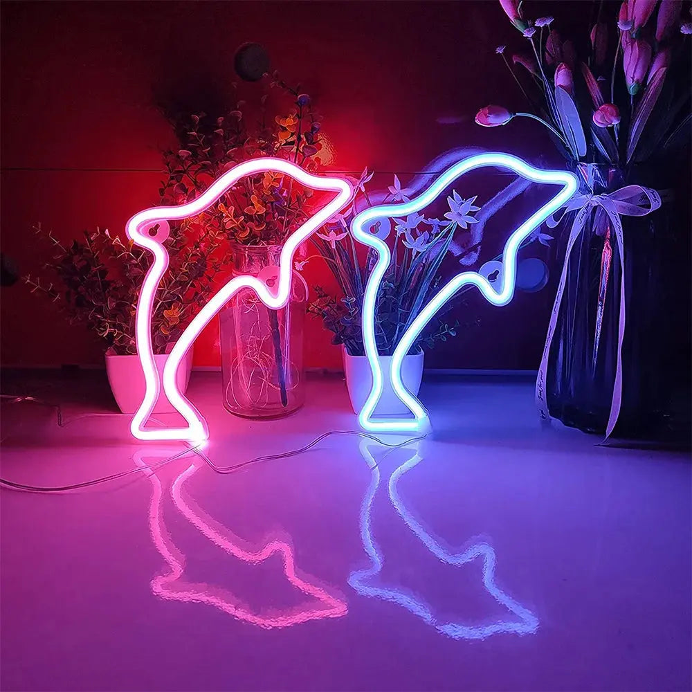 Neon Dauphin Lampe Neon