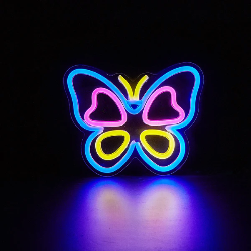Neon Papillon Peace Lampe Neon