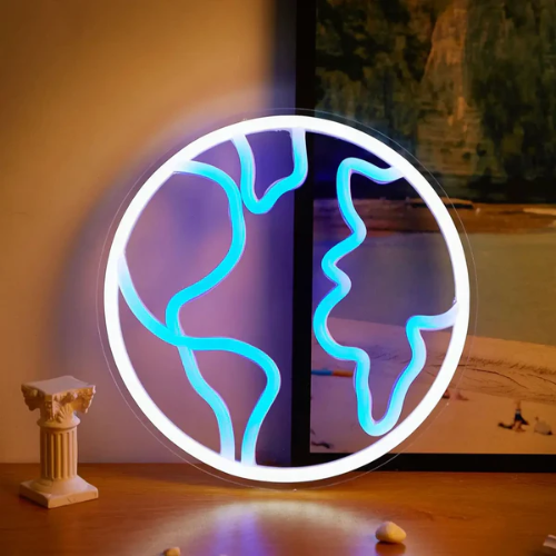Neon Planete Terre Lampe Neon