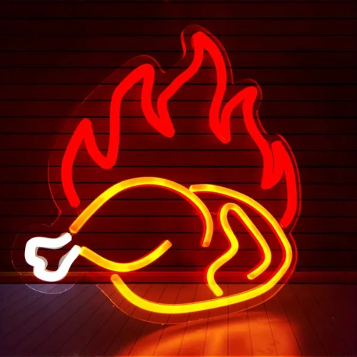 Neon Poulet Cuit Lampe Neon
