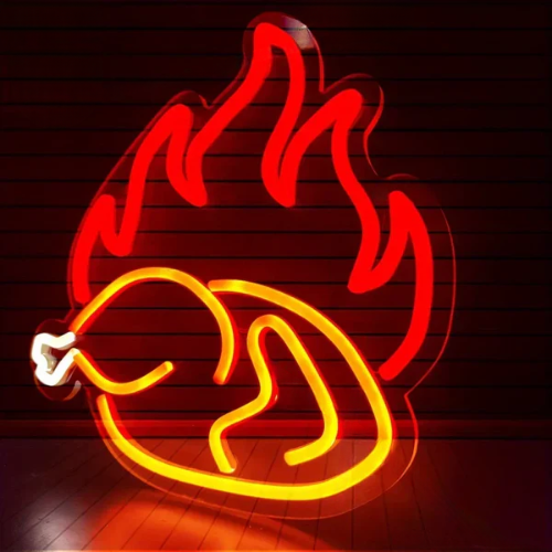 Neon Poulet Cuit Lampe Neon