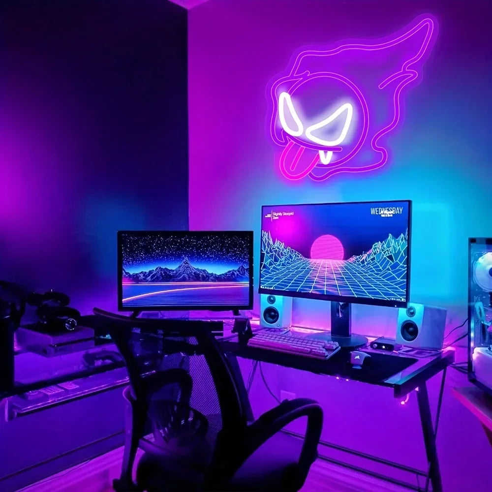 Neon Monstre Fantome Lampe Neon