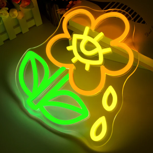 Neon Fleur Oeil Lampe Neon