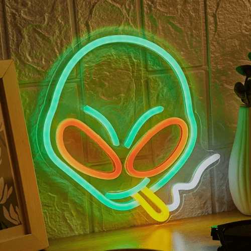 Neon Alien Cigarette Lampe Neon