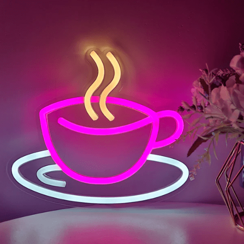 Neon Tasse Cafe Lampe Neon