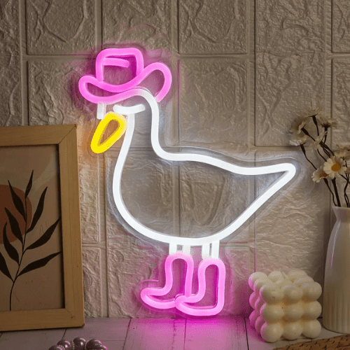 Neon Canard Cowboy Lampe Neon