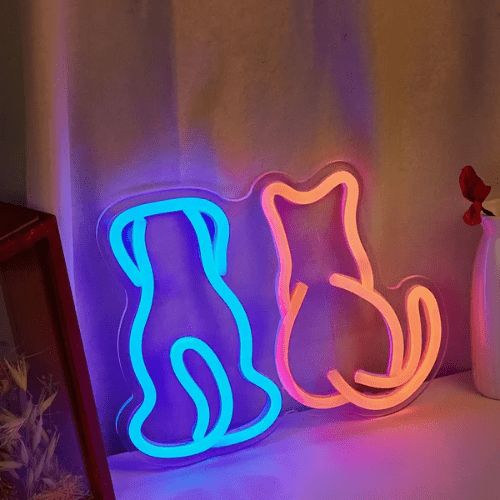Neon Chiens Lampe Neon