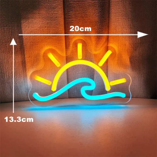 Neon Coucher de Soleil Vague Lampe Neon