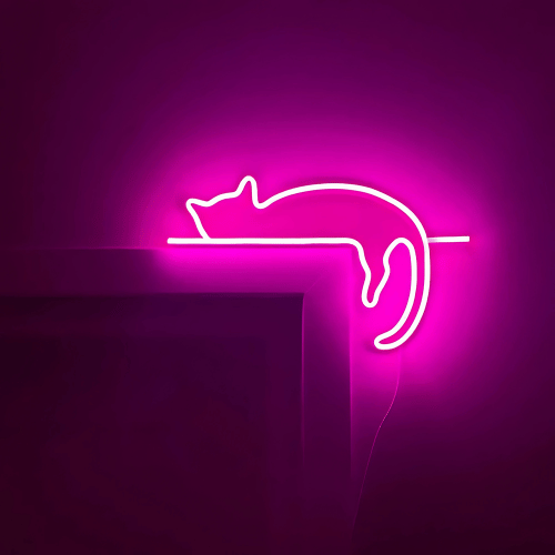 Neon mural Chat Lampe Neon