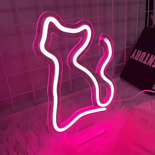 Neon sur pied Chat Lampe Neon