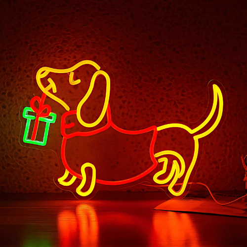 Neon Noel Chien Lampe Neon
