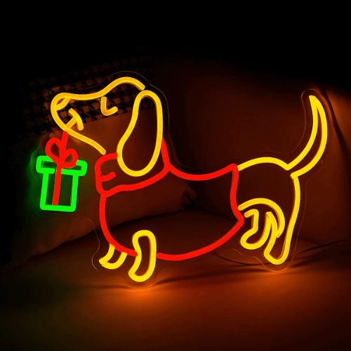 Neon Noel Chien Lampe Neon