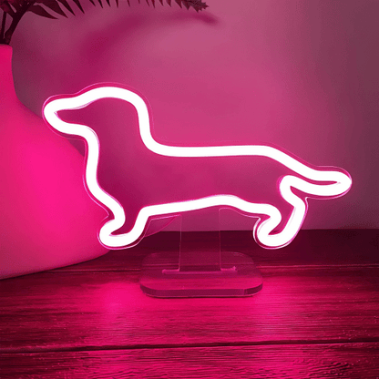 Neon sur pied Teckel Lampe Neon