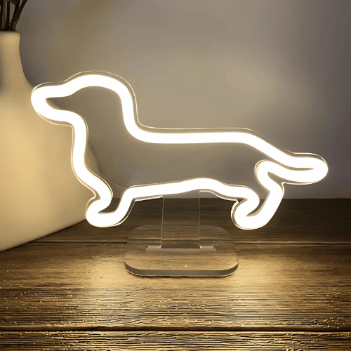 Neon sur pied Teckel Lampe Neon