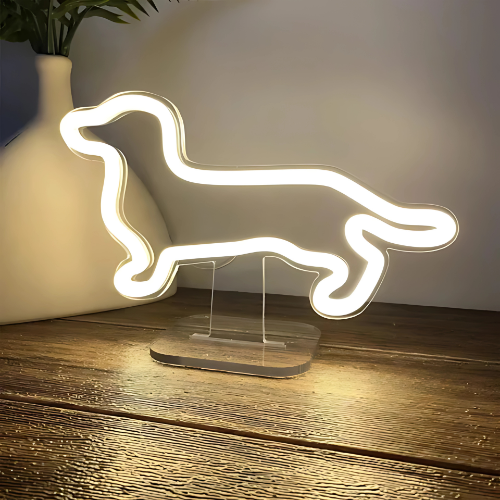 Neon sur pied Teckel Lampe Neon