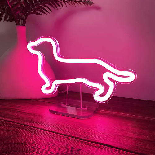 Neon sur pied Teckel Lampe Neon