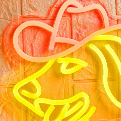 Neon Chien Cowboy Lampe Neon