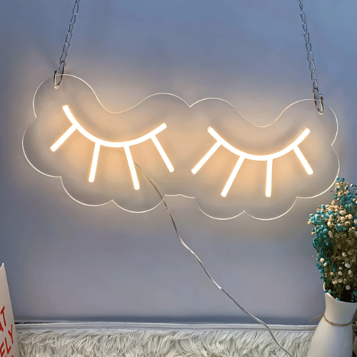 Neon Mural Cils Lampe Neon