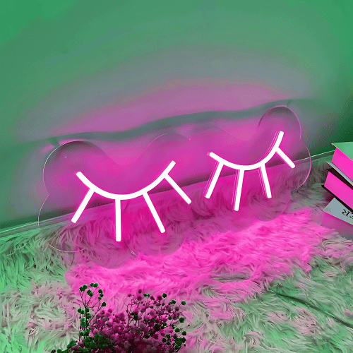 Neon Mural Cils Lampe Neon