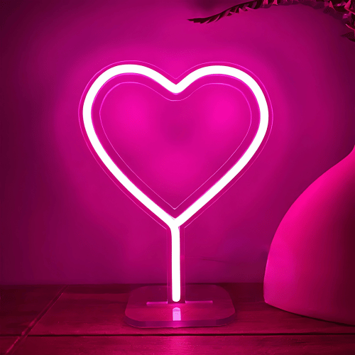 Neon sur pied Coeur Lampe Neon