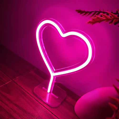Neon sur pied Coeur Lampe Neon