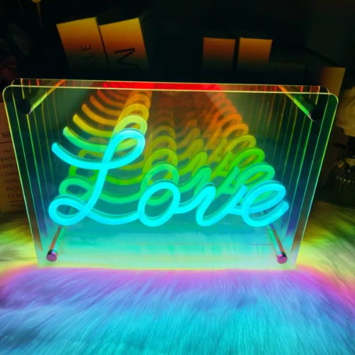 Miroir LED Infini Love