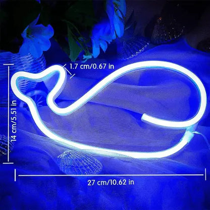 Neon Baleine Simple Lampe Neon