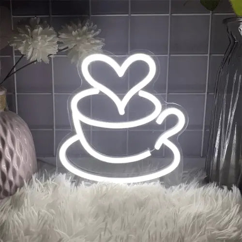 Neon Cafe Coeur Lampe Neon
