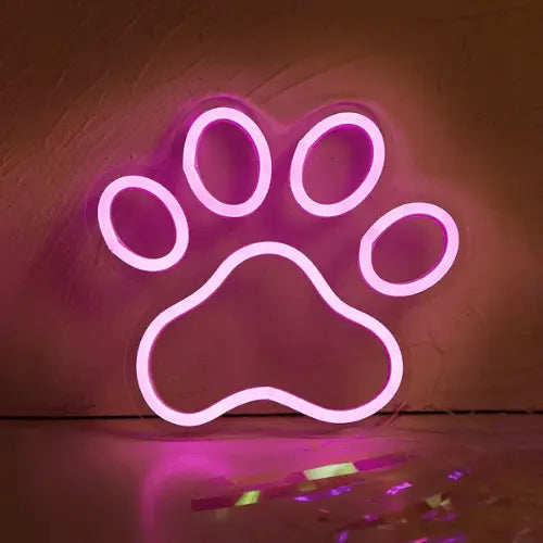 Neon Chien Patte Lampe Neon