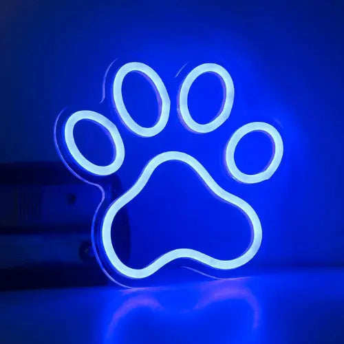 Neon Chien Patte Lampe Neon