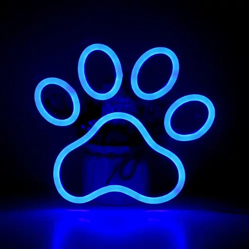 Neon Chien Patte Lampe Neon