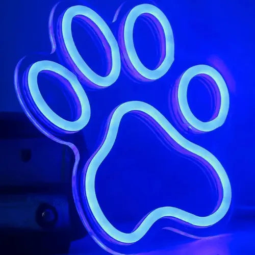 Neon Chien Patte Lampe Neon