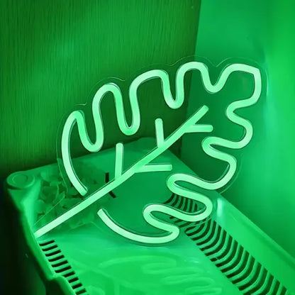 Neon Feuille Lampe Neon