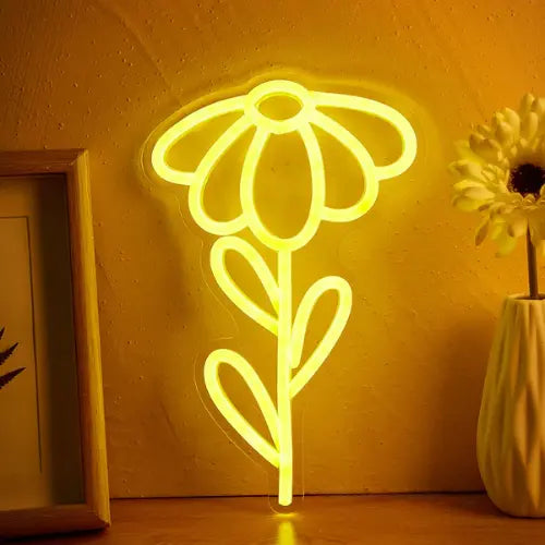Neon Fleur Jaune Lampe Neon